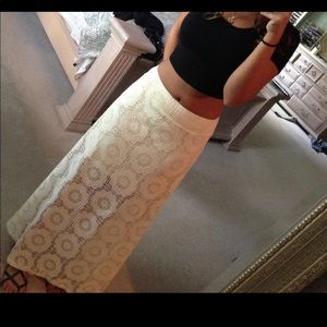 Cream maxi skirt